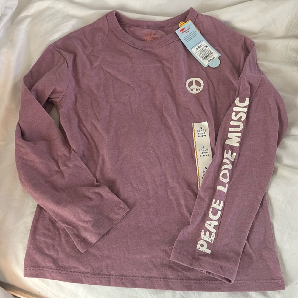 Light plum long sleeve tee